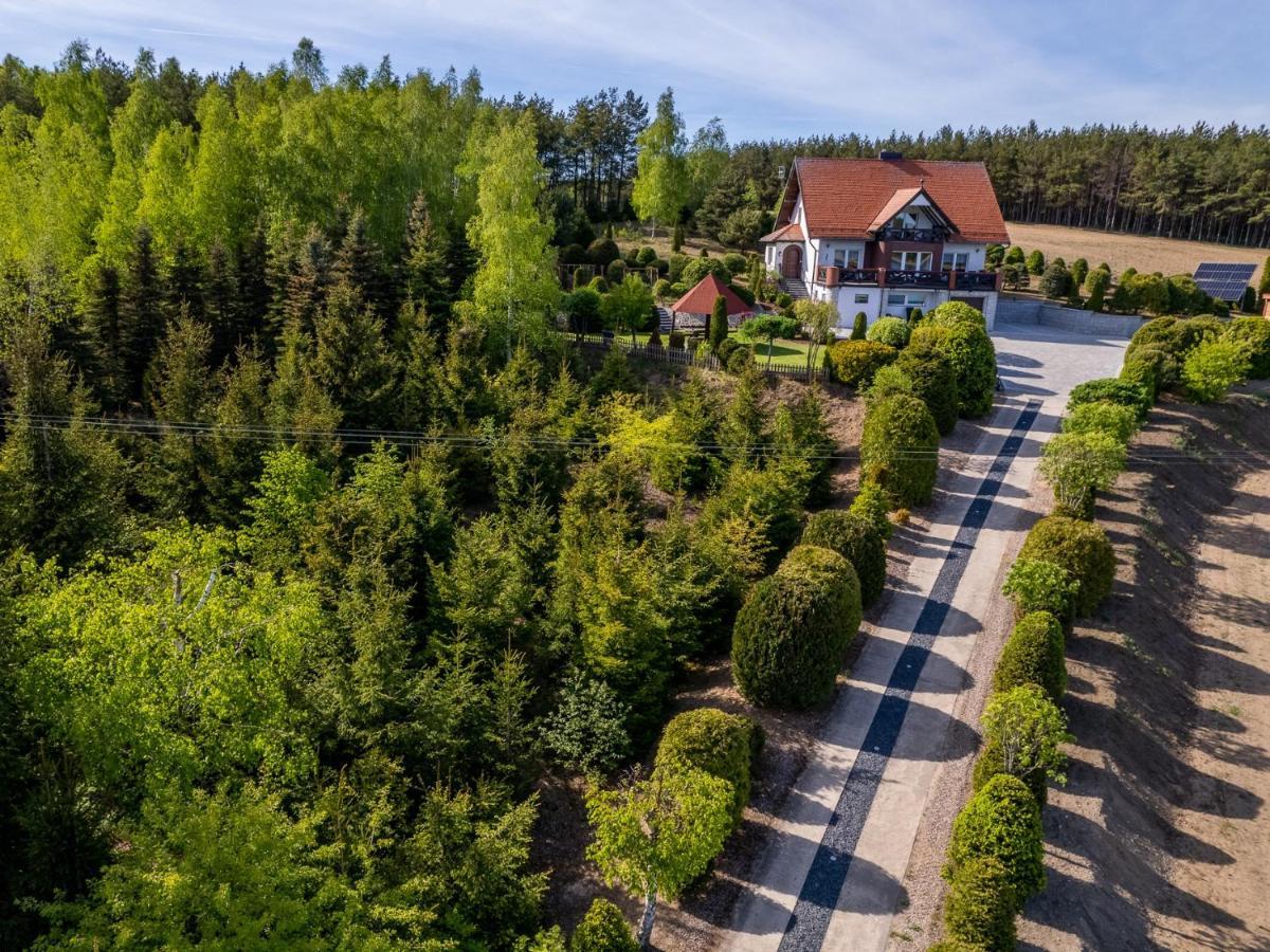 Dom na wzgórzu z widokiem na jezioro Lipnica (Bytow) Exterior foto