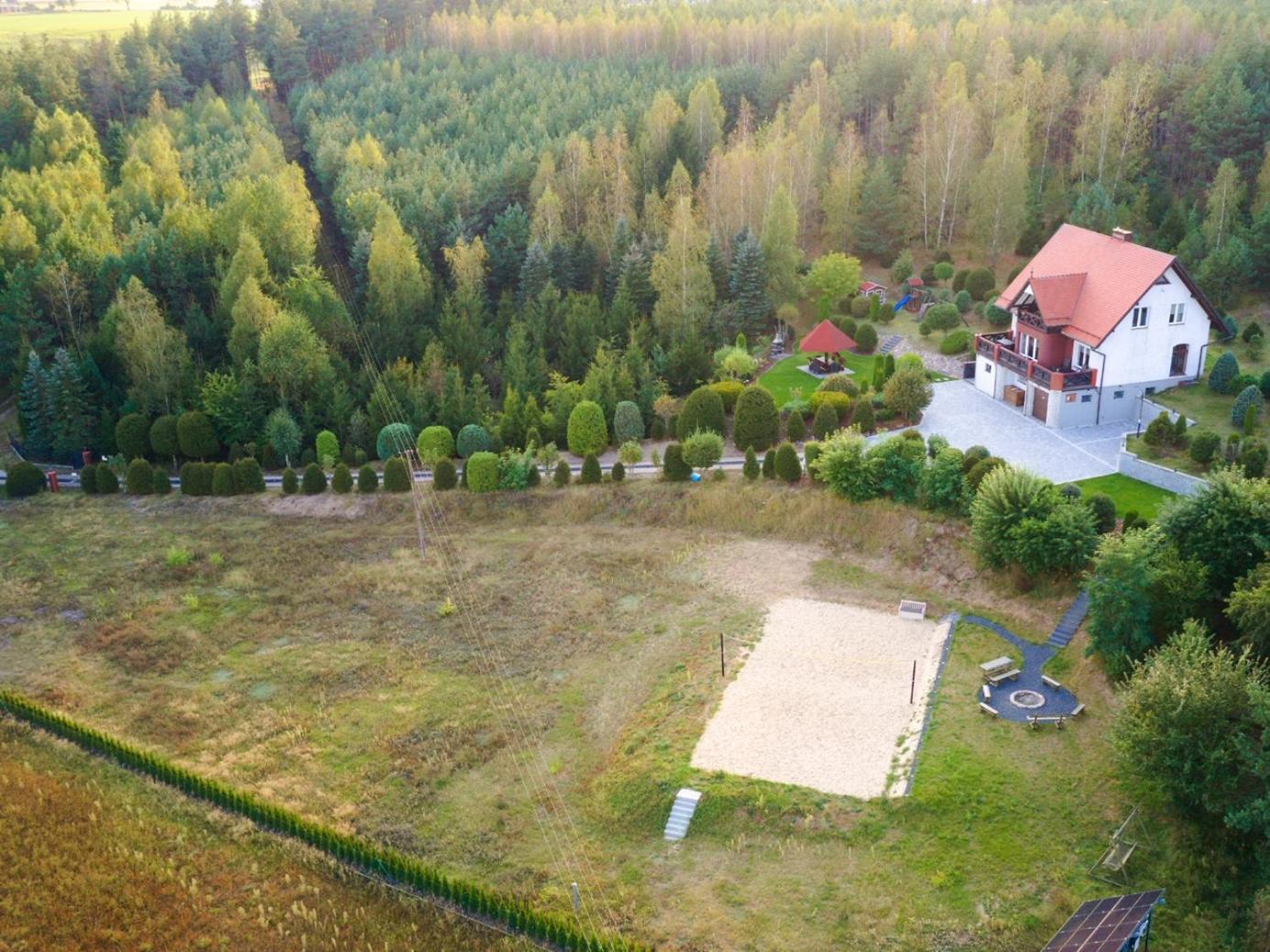 Dom na wzgórzu z widokiem na jezioro Lipnica (Bytow) Exterior foto